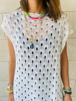 White Crochet Beach Top