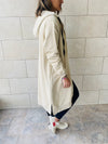 Beige Sweat Zip Up Duster