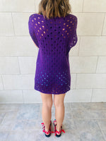 Purple Crochet Beach Top
