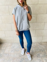 Grey Short Sleeve Sweatshirt