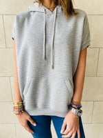 Grey Short Sleeve Sweatshirt