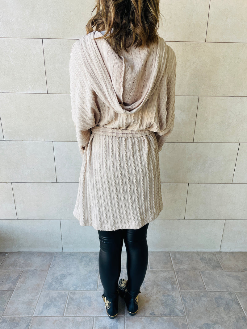 Beige Robe Cardigan