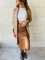 Taupe Shawl Knit vest