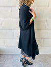 Black Shawl Knit vest