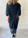 Black Shawl Knit vest