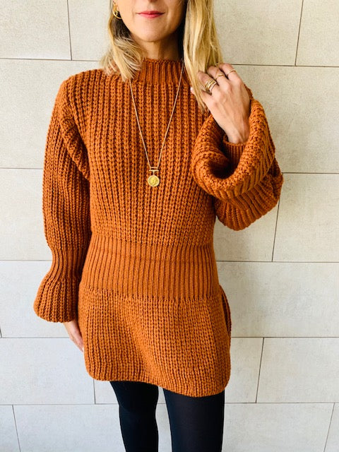 Rust Ballet Longline Pullover