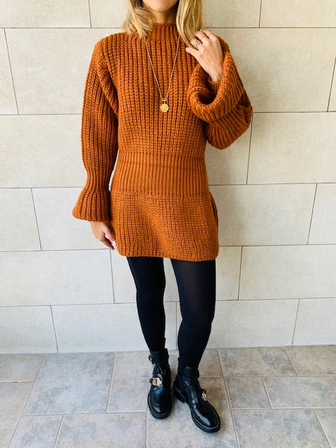 Rust Ballet Longline Pullover