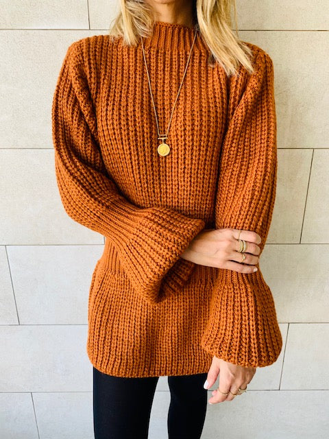 Rust Ballet Longline Pullover