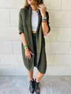 Olive Shawl Knit vest