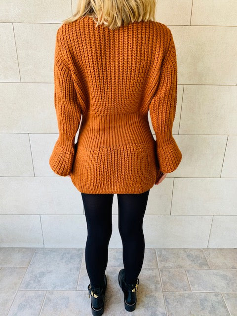 Rust Ballet Longline Pullover