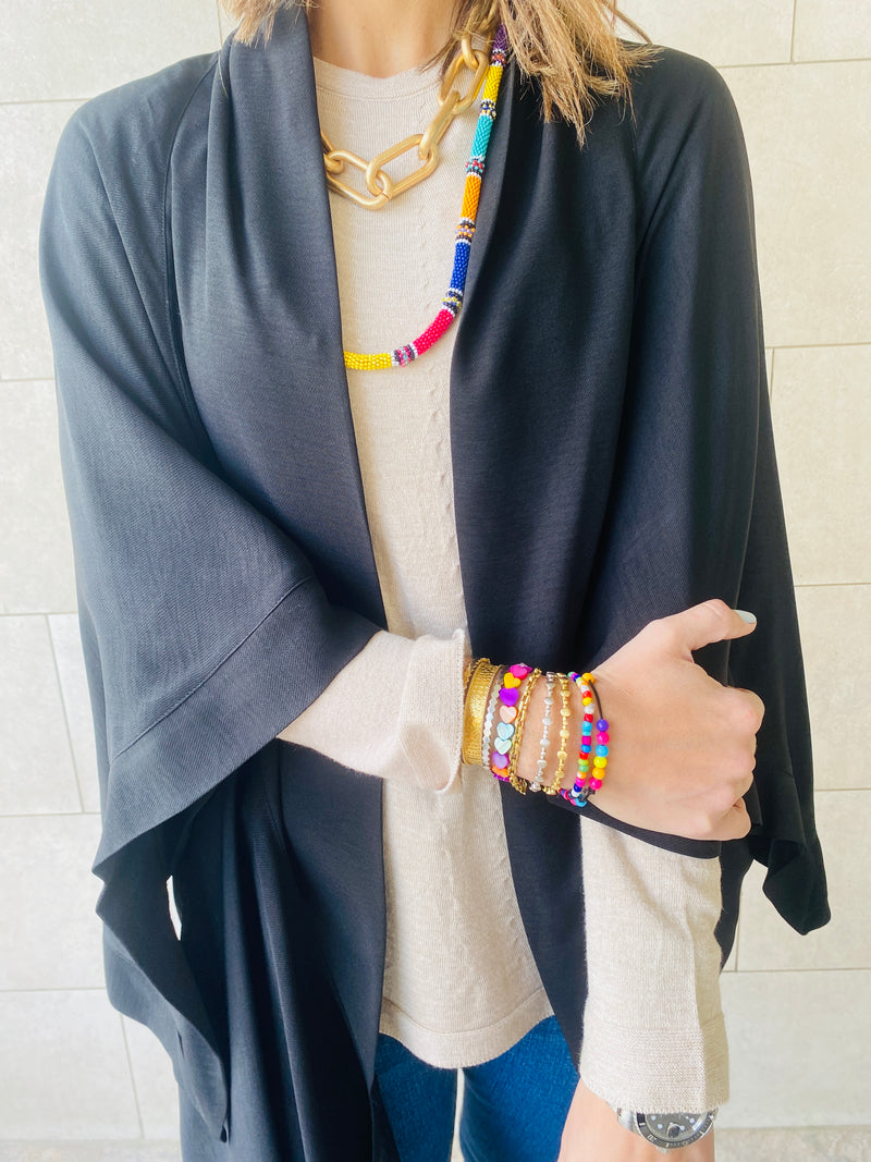Black Waterfall Kimono