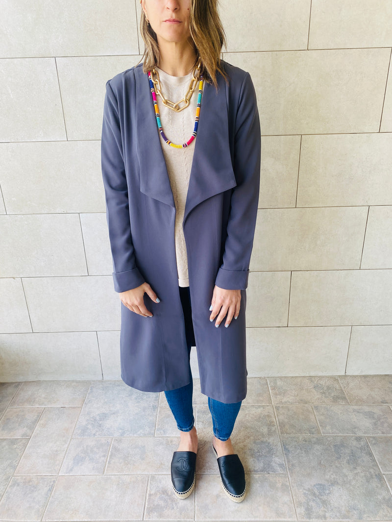 Grey Waterfalll Duster