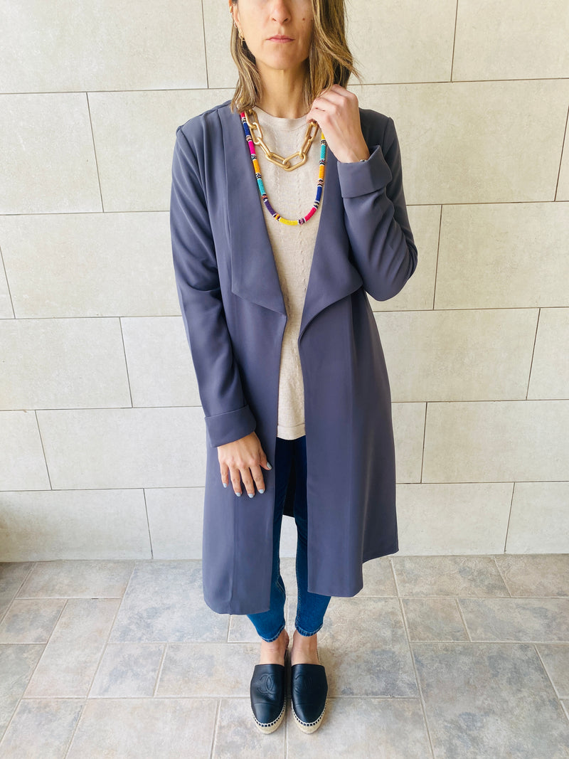 Grey Waterfalll Duster