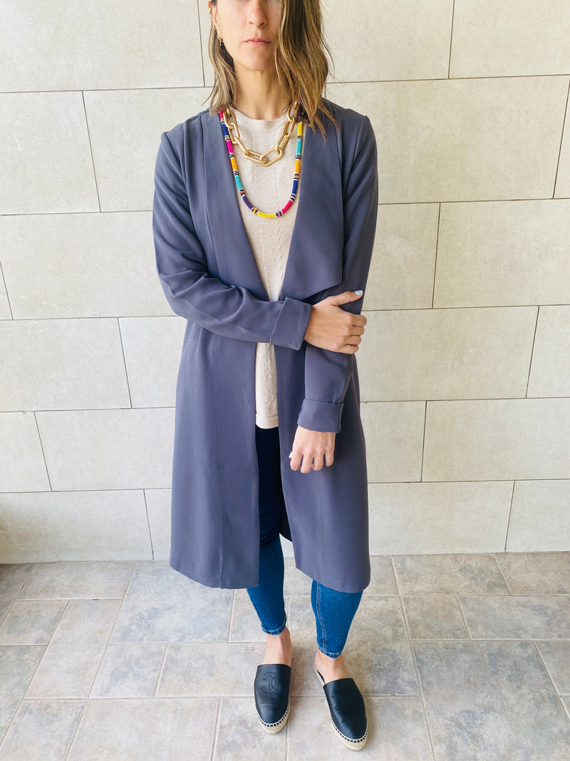 Grey Waterfalll Duster