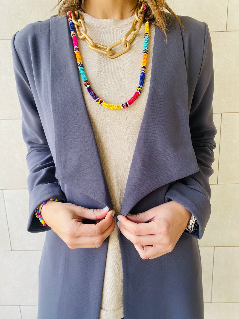 Grey Waterfalll Duster