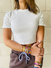 White & Aqua T-shirt Set