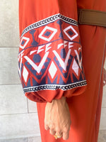Rust Marrakech Embroidered Dress