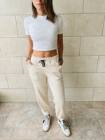Beige Essential Sweat Pants