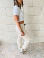 Beige Essential Sweat Pants