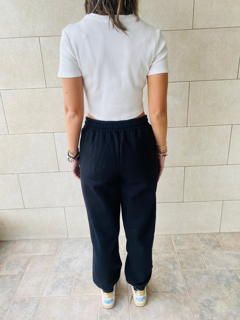 Black Essential Sweat Pants