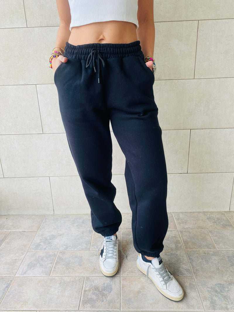 Black Essential Sweat Pants