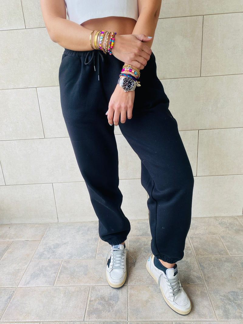 Black Essential Sweat Pants