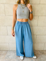 Navy & Grey Crew Neck Crop Set