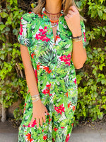 Green Floral Dress