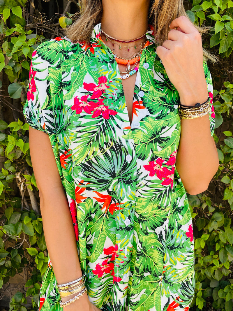 Green Floral Dress
