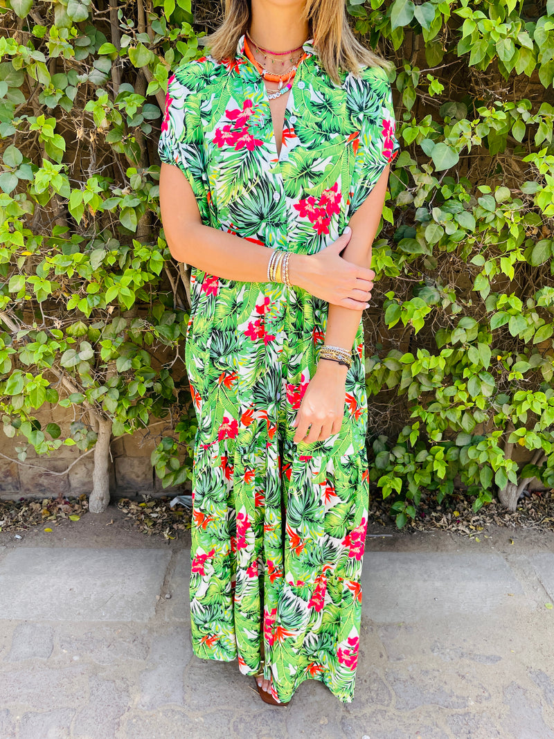 Green Floral Dress
