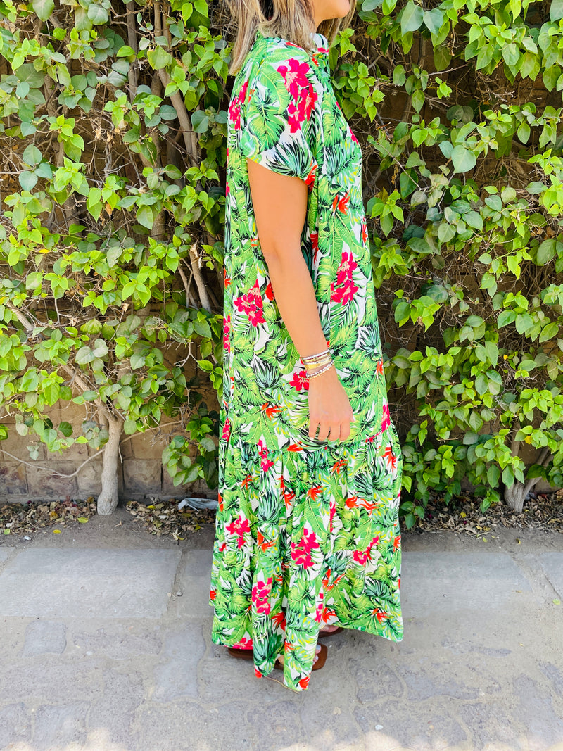 Green Floral Dress