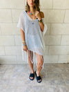 White Fringe Coverup