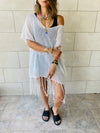 White Fringe Coverup