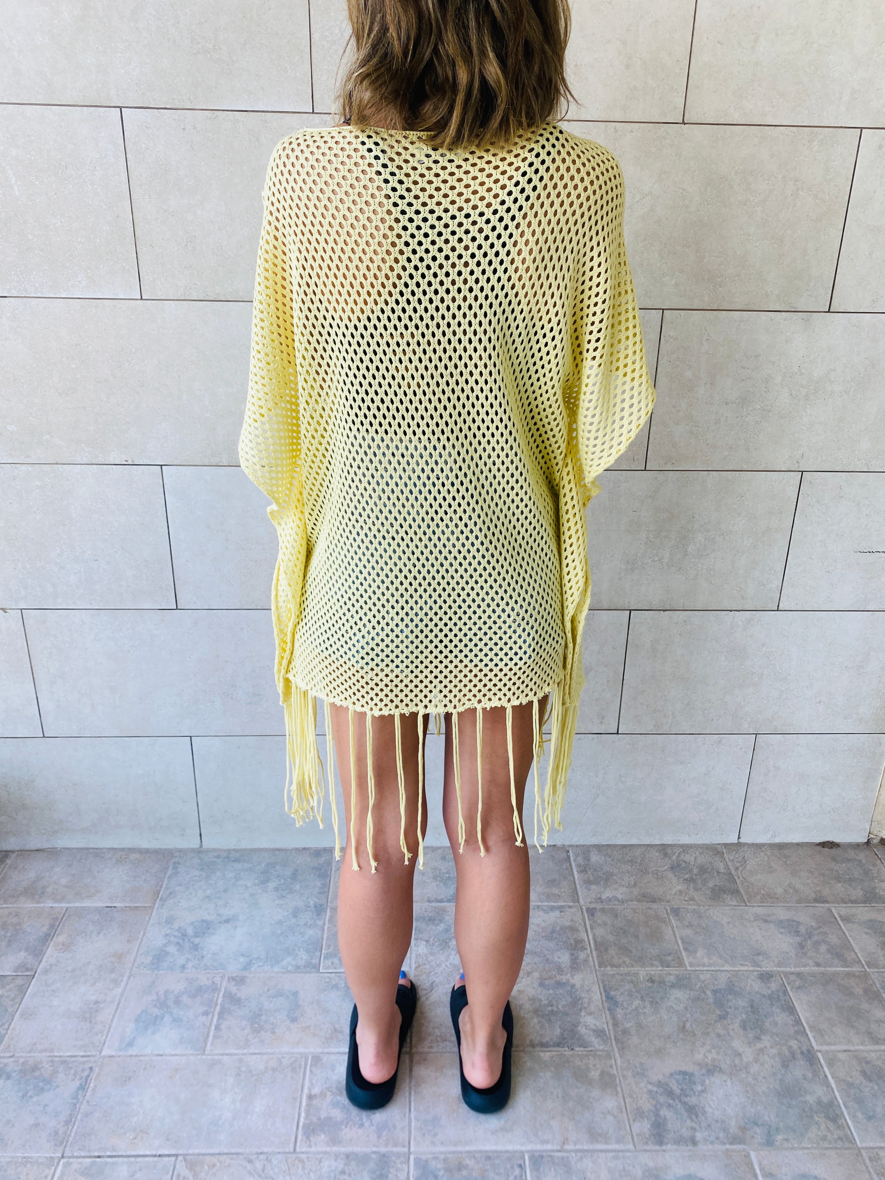 Yellow Fringe Coverup