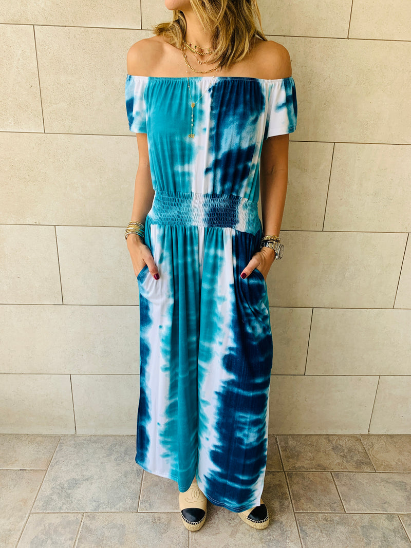 Blue Skies Tie Dye Jumpsuit