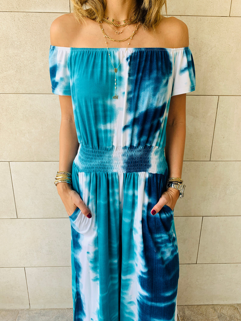 Blue Skies Tie Dye Jumpsuit