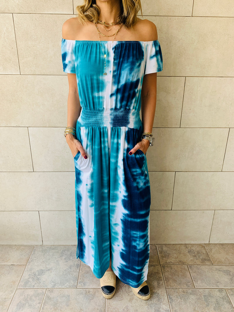 Blue Skies Tie Dye Jumpsuit