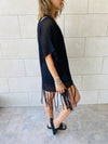 Black Fringe Coverup