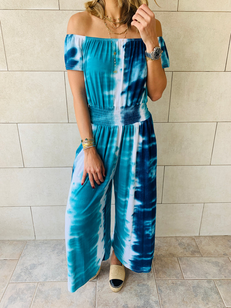 Blue Skies Tie Dye Jumpsuit