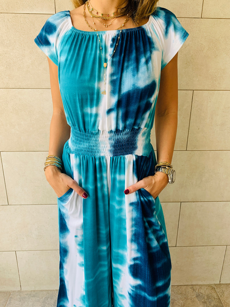 Blue Skies Tie Dye Jumpsuit