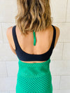Green Midi Tie Back Dress