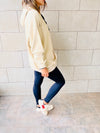 Beige Frillu Oversized Hoodie