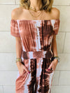 Earth Tones Tie Dye Jumpsuit
