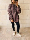 Taupe Frillu Oversized Hoodie