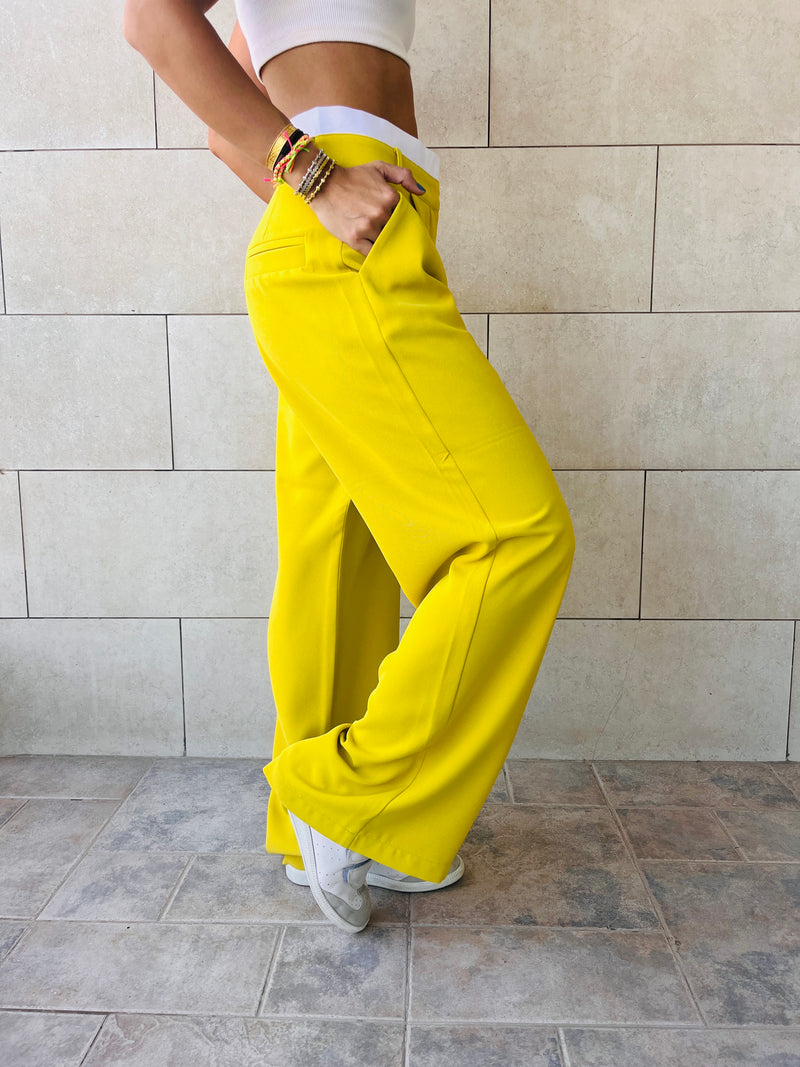 Mustard Reversed Lowrise Pants