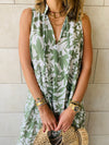 Olive Floral Summer Dress