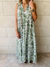 Olive Floral Summer Dress