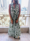 Olive Floral Summer Dress