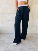 Black Reversed Lowrise Pants