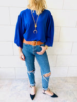 Blue Luxe Balloon Top